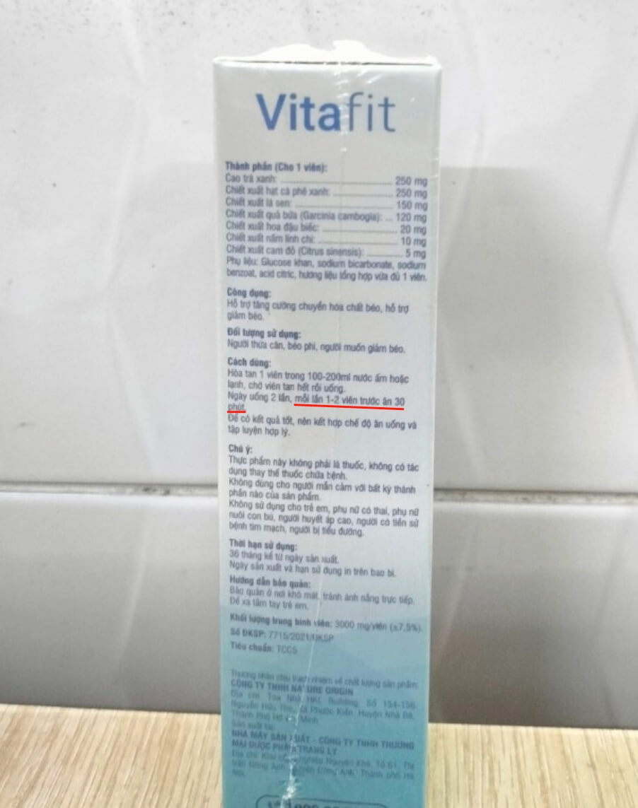Vitafit là thuốc gì, thuốc giảm cân Vitafit có tốt không hay lừa đảo giá bao nhiêu hình 24