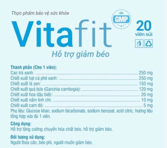 Vitafit là thuốc gì, thuốc giảm cân Vitafit có tốt không hay lừa đảo giá bao nhiêu hình 80