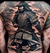 Hình xăm Samurai full lưng kín lưng bít lưng hình 103