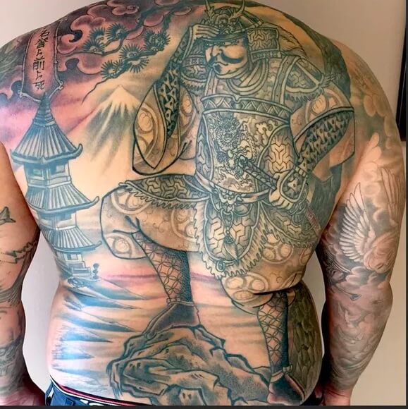 Hình xăm Samurai full kín lưng hình 20
