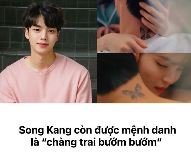 Hình xăm bươm bướm của Song Kang mẫu 4