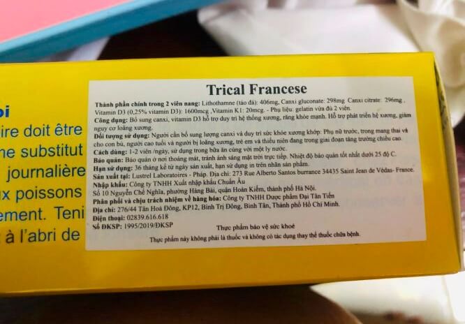 Trical Francese là thuốc gì giá bao nhiêu uống khi nào có tốt không hình 12