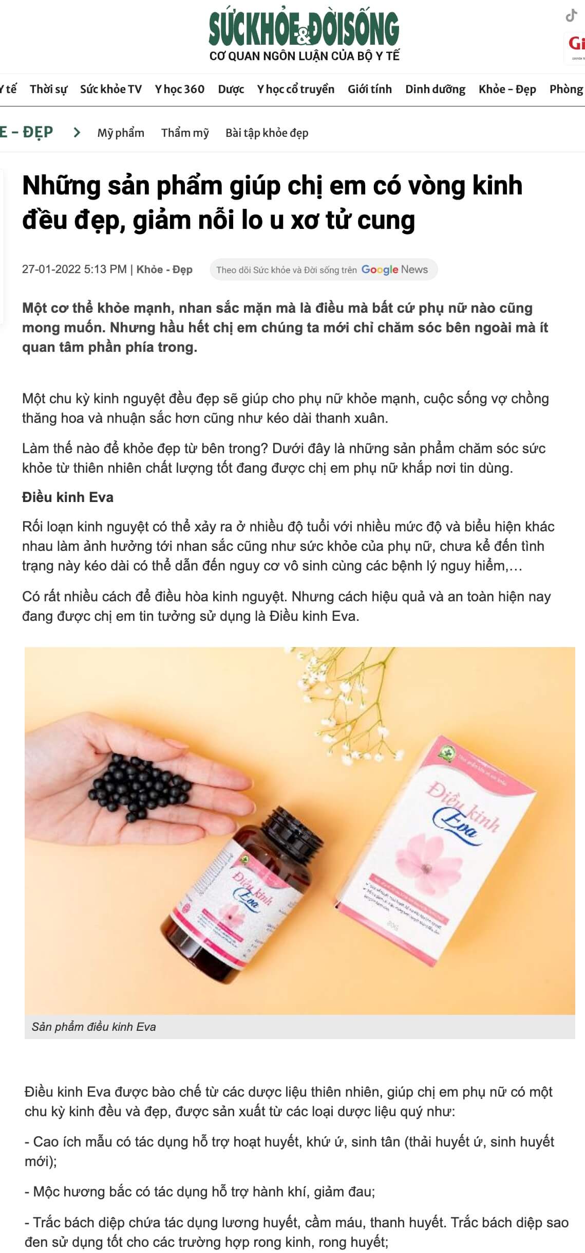 Review viên uống Điều Kinh Eva có tốt không giá bao nhiêu lừa đảo hình 13