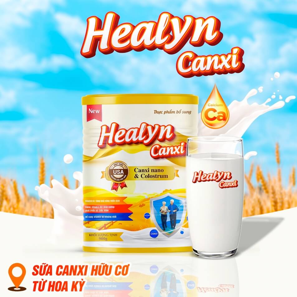 Sữa canxi hữu cơ Healyn Canxi có tốt không từ Hoa Kỳ