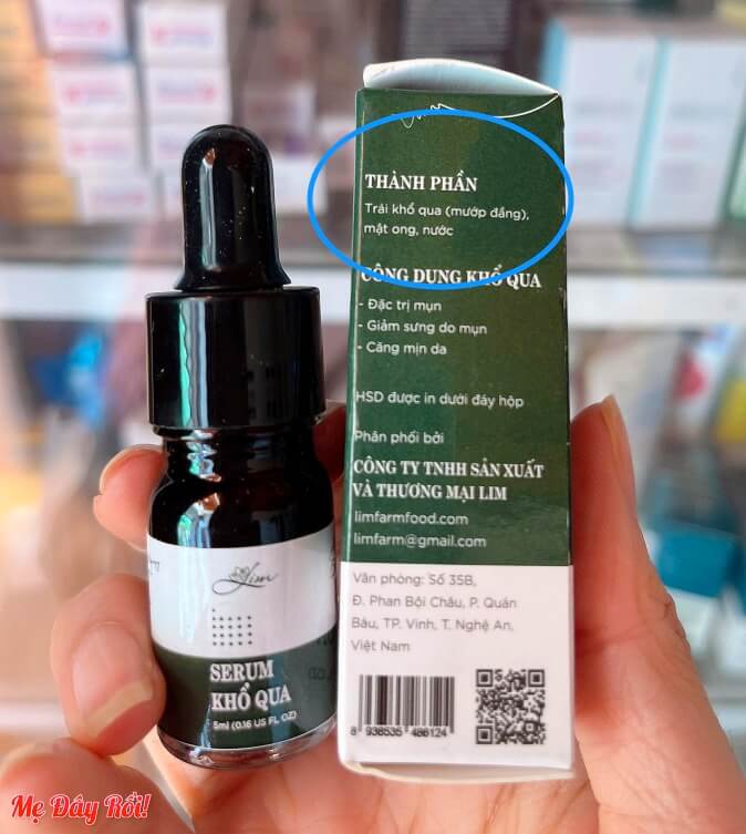 Serum khổ qua Lim có tốt không có phải kem trộn không phốt hình 4
