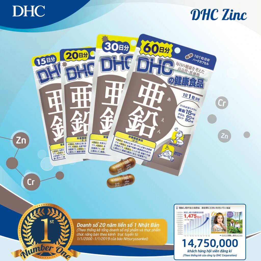 Viên uống kẽm DHC có tác dụng gì nên uống lúc nào tốt nhất Uống Kẽm và vitamin C DHC cùng lúc được không review hình 19