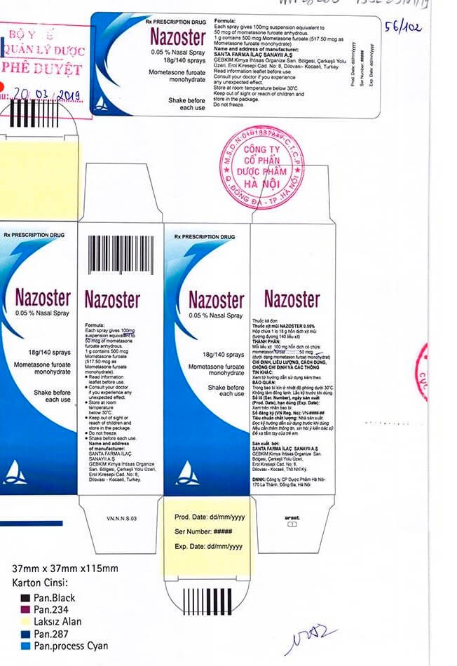 Nazoster là thuốc gì? Giá bao nhiêu? Thuốc xịt mũi Nazoster 0.05 có tốt không? Tác dụng phụ? Cách dùng? hình 11