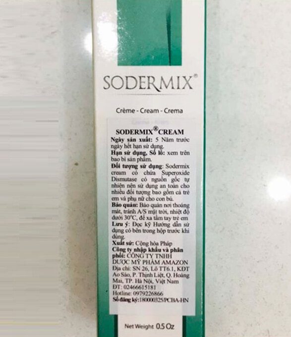 Kem Sodermix có hiệu quả không có tốt không Cream 15g giá bao nhiêu lừa đảo hình 19.91