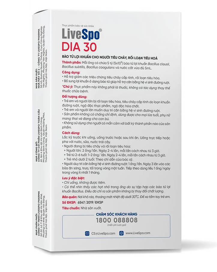 LiveSpo Dia 30 cách sử dụng có tốt không giá bao nhiêu hình 10