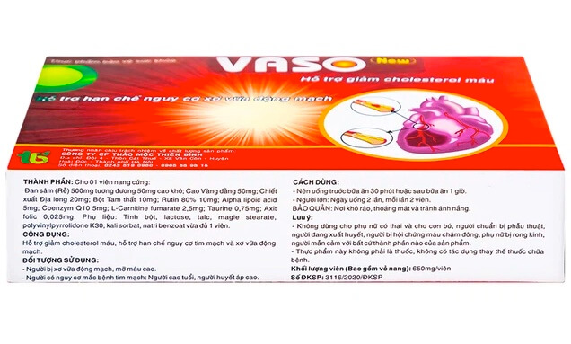 Vaso New là thuốc gì có tốt không giá bao nhiêu công dụng cách dùng hình 17