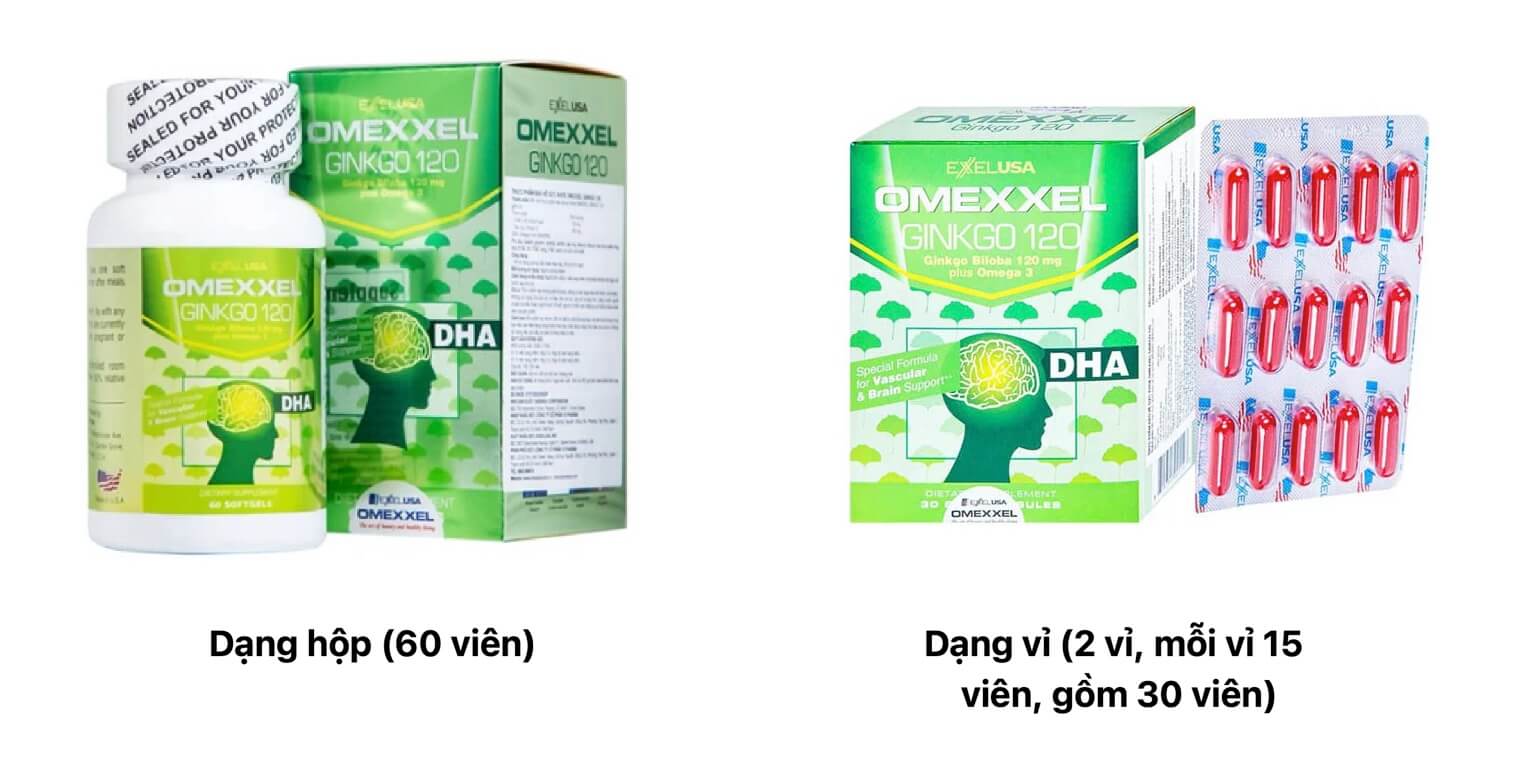 Omexxel Ginkgo 120 là thuốc gì có tác dụng gì có tốt không thành phần giá bao nhiêu hình 1