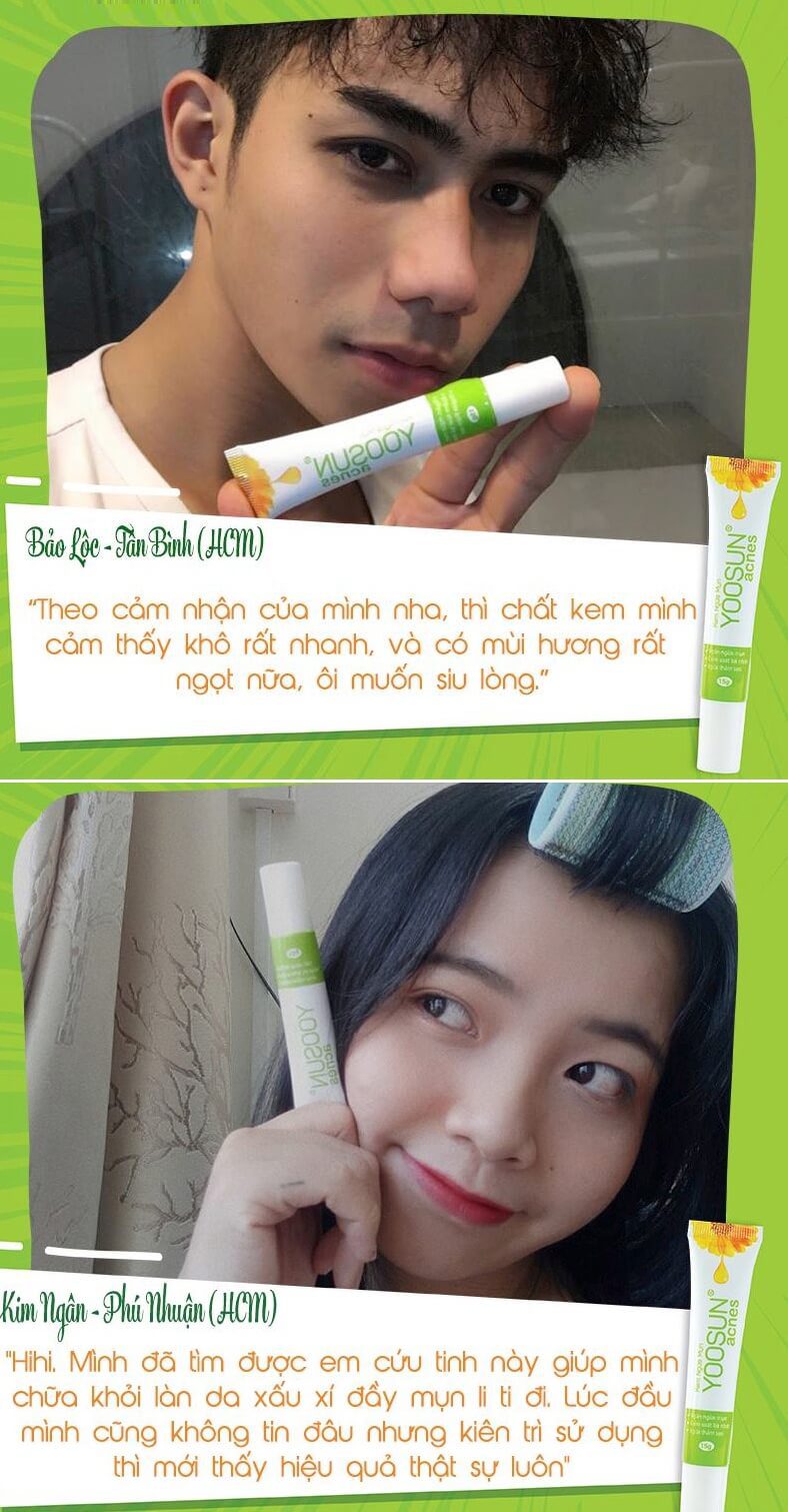 Review yoosun acnes có tốt không giá bao nhiêu tiền có trị mụn ẩn đẩy mụn công dụng có hiệu quả không bao nhiêu tuổi dùng được hình 15