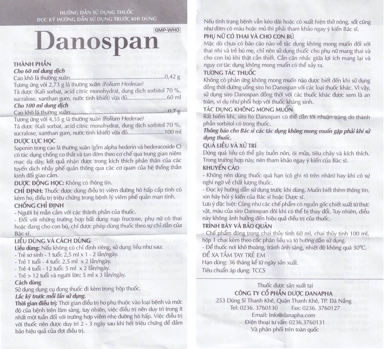 Thuốc ho Danospan có tốt không siro giá bao nhiêu hình 5