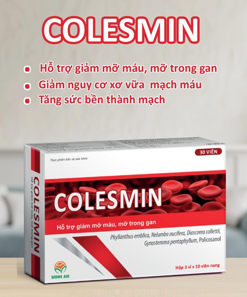 Colesmin hỗ trợ giảm mỡ máu, mỡ trong gan, tăng sức bền thành mạch hình 7