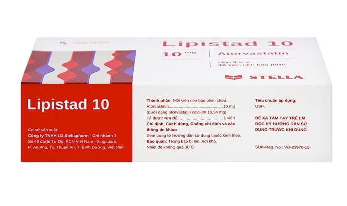 Lipistad 10 điều trị cholesterol tăng là thuốc gì? Có tác dụng gì? Giá bao nhiêu? Uống như thế nào? hình 4