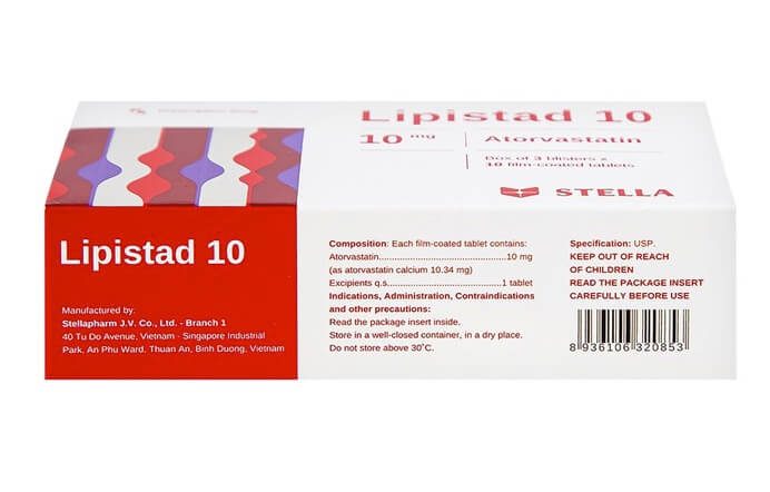 Lipistad 10 điều trị cholesterol tăng là thuốc gì? Có tác dụng gì? Giá bao nhiêu? Uống như thế nào? hình 5