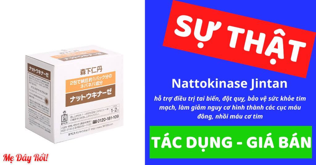 Nattokinase Jintan Nhật Bản hộp 60 gói hỗ trợ sức khỏe tim mạch, giảm nguy cơ hình thành cục máu đông, nhồi máu cơ tim và phòng ngừa tai biến mạch máu não (đột quỵ)