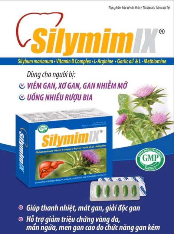 Silymim IX có tác dụng hỗ trợ tăng cường chức năng gan, hỗ trợ điều trị cho các bệnh về gan như xơ gan, viêm gan, gan nhiễm mỡ, gan bị nhiễm độc do uống nhiều rượu bia hoặc dùng thuốc có hại cho gan. Đồng thời hỗ trợ thanh nhiệt, giải độc, mát gan, giảm vàng da, mẩn ngứa, giảm men gan cao hình 14