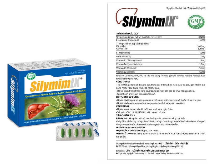 Silymim IX có tác dụng hỗ trợ tăng cường chức năng gan, hỗ trợ điều trị cho các bệnh về gan như xơ gan, viêm gan, gan nhiễm mỡ, gan bị nhiễm độc do uống nhiều rượu bia hoặc dùng thuốc có hại cho gan. Đồng thời hỗ trợ thanh nhiệt, giải độc, mát gan, giảm vàng da, mẩn ngứa, giảm men gan cao hình 16