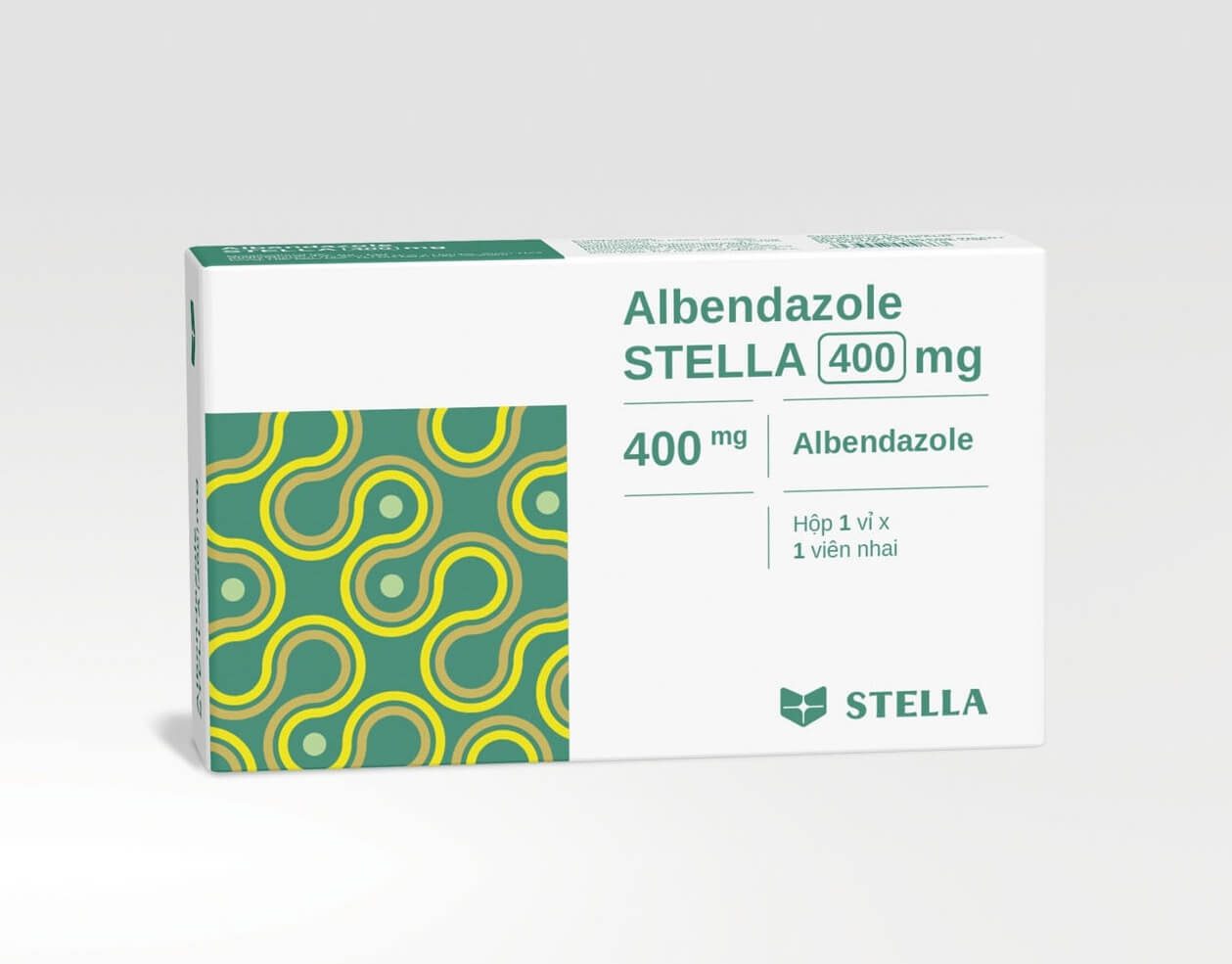 Thuốc Albendazol Stella 400mg là thuốc điều trị chứa hoạt chất chính Albendazole 400 mg, có thể điều trị một loại hoặc nhiều loại ký sinh trùng đường ruột như giun đũa, giun kim, giun lươn, giun tóc, giun mỏ, giun móc, sán hạt dưa, sán lợn, sán bò, sán lá gan loại Opisthorchis viverrini và O. sinensis. Thuốc còn chỉ định để điều trị bệnh ấu trùng di trú ở da, bệnh ấu trùng sán lợn có tổn thương não và bệnh nang sán không thể phẫu thuật, là thuốc gì, giá bao nhiêu, liều dùng hình 10