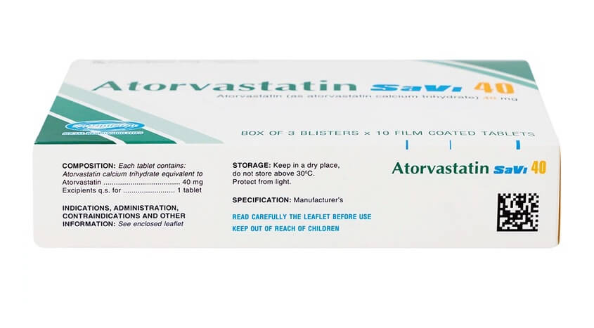 Atorvastatin Savi 40mg chỉ định cho người bị tăng cholesterol máu tiên phát (tuyp IIa và IIb), người bệnh tăng cholesterol máu gia đình đồng hợp tử, dự phòng tiên phát (cấp 1) biến cố mạch vành hình 4