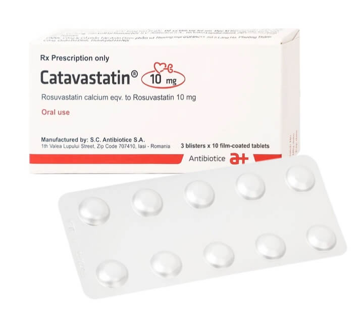 Thuốc Catavastatin 10mg S.C Antibiotice điều trị tăng cholesterol máu nguyên phát, rối loạn lipid máu hỗn hợp, và tăng cholesterol máu gia đình kiểu đồng hợp tử là thuốc gì giá bao nhiêu liều dùng hình 9