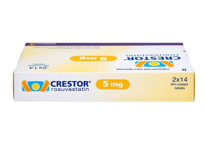 Thuốc Crestor 5mg là thuốc kê đơn được bác sĩ chỉ định điều trị cho người tăng cholesterol máu nguyên phát (loại lIa kể cả tăng cholesterol máu gia đình kiểu dị hợp tử), rối loạn lipid máu hỗn hợp (loại llB), tăng cholesterol máu gia đình kiểu đồng hợp tử, làm chậm tiến triển của bệnh xơ vữa động mạch, phòng ngừa bệnh tim mạch nguyên phát hình 4