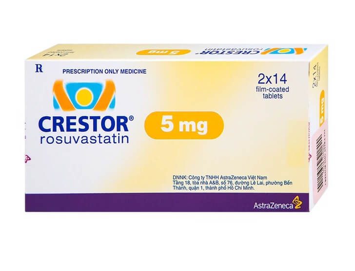 Thuốc Crestor 5mg là thuốc kê đơn được bác sĩ chỉ định điều trị cho người tăng cholesterol máu nguyên phát (loại lIa kể cả tăng cholesterol máu gia đình kiểu dị hợp tử), rối loạn lipid máu hỗn hợp (loại llB), tăng cholesterol máu gia đình kiểu đồng hợp tử, làm chậm tiến triển của bệnh xơ vữa động mạch, phòng ngừa bệnh tim mạch nguyên phát của công ty AstraZeneca, số đăng ký VN-19786-16 hình 7