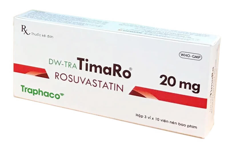 Thuốc DW-Tra TimaRo 20mg điều trị tăng cholesterol máu nguyên phát (loại IIa), rối loạn lipid máu hỗn hợp (loại IIb), điều trị tăng lipid máu gia đình kiểu đồng hợp tử cho người lớn, và trẻ em trên 6 tuổi, ngăn ngừa các biến cố tim mạch hình 2