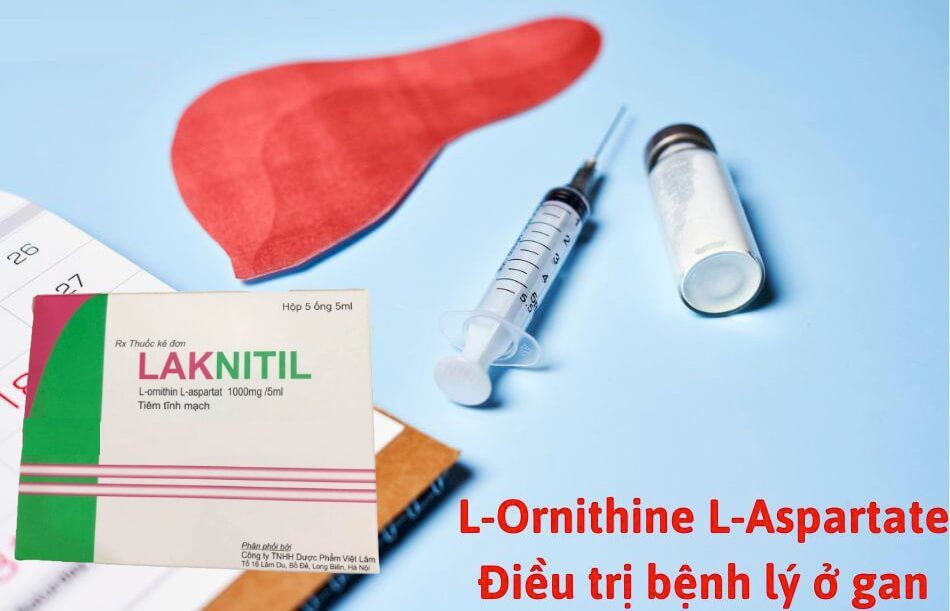 Laknitil là thuốc tiêm tĩnh mạch với hoạt chất chính L-Ornithin L-Aspartat được chỉ định hỗ trợ điều trị bệnh gan cấp và mãn tính như xơ gan, gan nhiễm mỡ, viêm gan, có thể kèm theo hôn mê gan và tiền hôn mê gan, và các trường hợp tăng amoniac trong máu, hoặc các biến chứng về thần kinh như bệnh não gan được cấp phép với số đăng ký VD-14474-11 hình 8