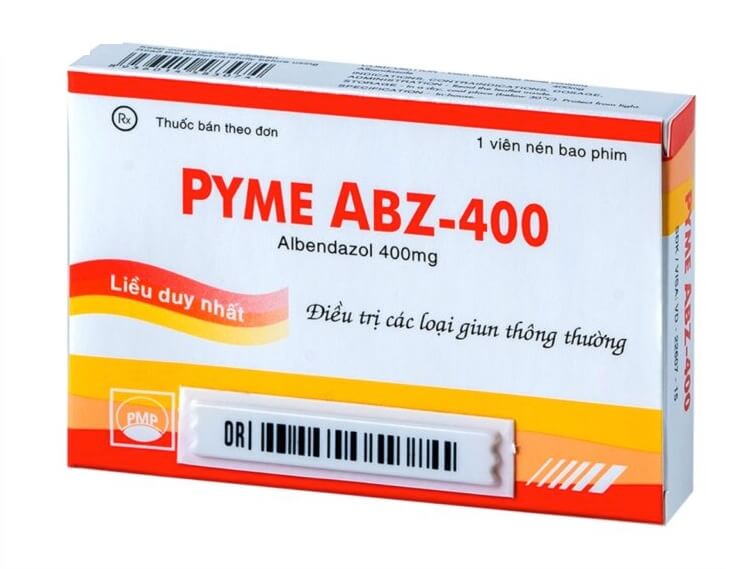 Thuốc PYME ABZ-400 là thuốc kê đơn từ hoạt chất chính Albendazole, chỉ định dùng để trị một hoặc nhiều loại ký sinh trùng đường ruột như giun đũa, giun mỏ, giun tóc, giun kim, giun móc, giun lươn, sán lợn, sán bò, sán hạt dưa, sán lá gan loại Opisthorchis viverrini và O.sinensis.... Thuốc còn điều trị nhiễm ấu trùng di trú ở da, bệnh ấu trùng sán lợn gây tổn thương não, điều trị các trường hợp bệnh nang sán không phẫu thuật được hình 3