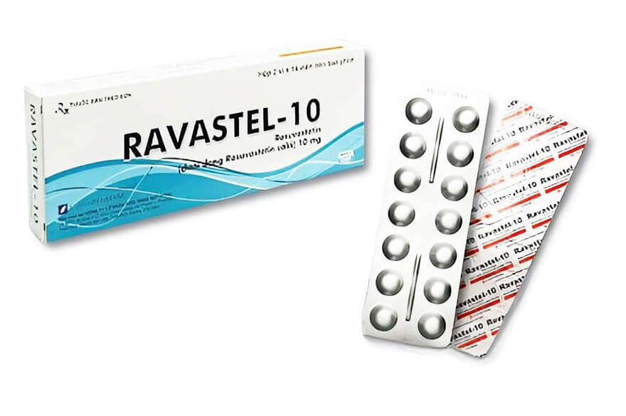 Thuốc Ravastel-10 điều trị tăng cholesterol huyết cho người lớn và trẻ em từ 6 tuổi trở lên bị tăng cholesterol máu nguyên phát (loại lia, kể cả tăng cholesterol máu gia đình kiểu dị hợp tử), rối loạn lipid máu hỗn hợp (loại llB), tăng cholesterol máu gia đình kiểu đồng hợp tử và phòng ngừa biến cố tim mạch hình 3