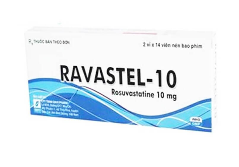 Thuốc Ravastel-10 điều trị tăng cholesterol huyết cho người lớn và trẻ em từ 6 tuổi trở lên bị tăng cholesterol máu nguyên phát (loại lia, kể cả tăng cholesterol máu gia đình kiểu dị hợp tử), rối loạn lipid máu hỗn hợp (loại llB), tăng cholesterol máu gia đình kiểu đồng hợp tử và phòng ngừa biến cố tim mạch hình 4