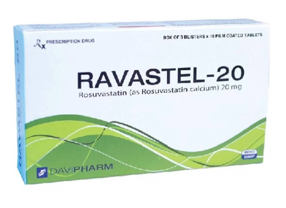 Thuốc Ravastel-20 điều trị cho người tăng cholesterol huyết nguyên phát (type IIa, bao gồm cả tăng cholesterol huyết gia đình dị hợp tử), rối loạn lipid hỗn hợp (type IIb), tăng cholesterol huyết gia đình đồng hợp tử ở người lớn và trẻ em trên 6 tuổi, phòng ngừa biến cố tim mạch hình 1