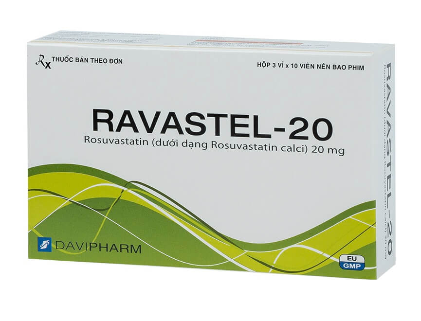 Thuốc Ravastel-20 điều trị cho người tăng cholesterol huyết nguyên phát (type IIa, bao gồm cả tăng cholesterol huyết gia đình dị hợp tử), rối loạn lipid hỗn hợp (type IIb), tăng cholesterol huyết gia đình đồng hợp tử ở người lớn và trẻ em trên 6 tuổi, phòng ngừa biến cố tim mạch hình 2Thuốc Ravastel-20 điều trị cho người tăng cholesterol huyết nguyên phát (type IIa, bao gồm cả tăng cholesterol huyết gia đình dị hợp tử), rối loạn lipid hỗn hợp (type IIb), tăng cholesterol huyết gia đình đồng hợp tử ở người lớn và trẻ em trên 6 tuổi, phòng ngừa biến cố tim mạch, của Công ty Cổ phần Dược phẩm Đạt Vi Phú - Davipharm (Việt Nam), số đăng ký: VD-27449-17 hình 10