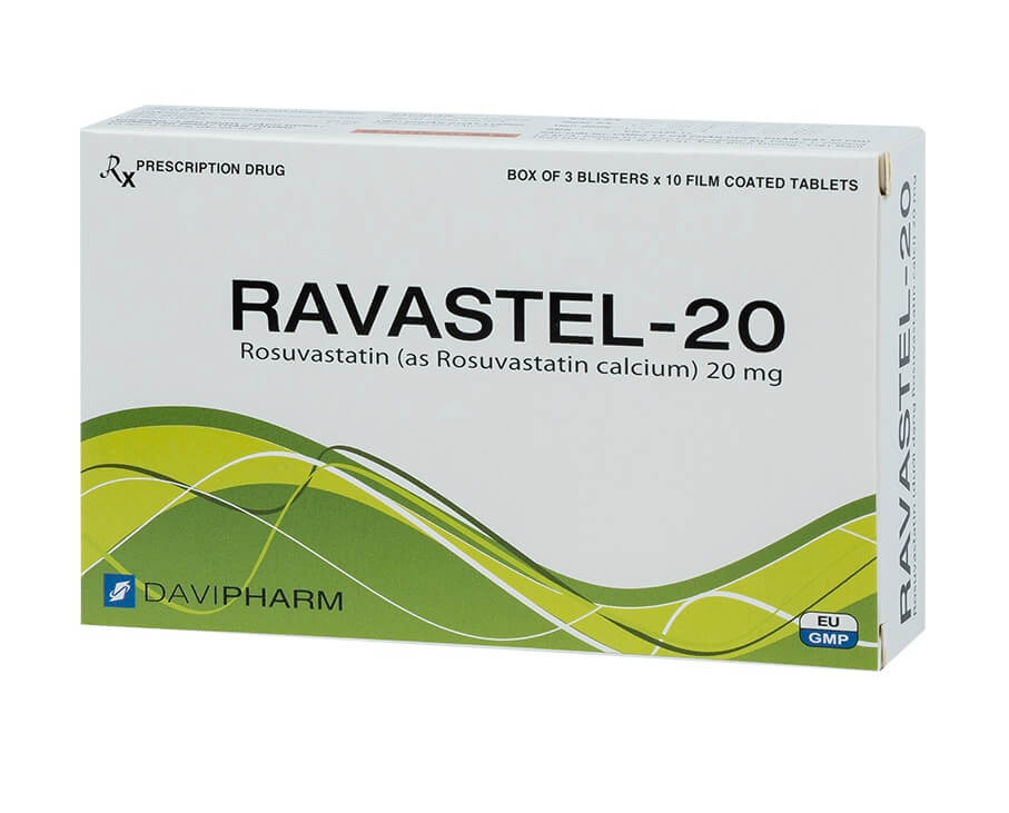 Thuốc Ravastel-20 điều trị cho người tăng cholesterol huyết nguyên phát (type IIa, bao gồm cả tăng cholesterol huyết gia đình dị hợp tử), rối loạn lipid hỗn hợp (type IIb), tăng cholesterol huyết gia đình đồng hợp tử ở người lớn và trẻ em trên 6 tuổi, phòng ngừa biến cố tim mạch hình 2Thuốc Ravastel-20 điều trị cho người tăng cholesterol huyết nguyên phát (type IIa, bao gồm cả tăng cholesterol huyết gia đình dị hợp tử), rối loạn lipid hỗn hợp (type IIb), tăng cholesterol huyết gia đình đồng hợp tử ở người lớn và trẻ em trên 6 tuổi, phòng ngừa biến cố tim mạch, của Công ty Cổ phần Dược phẩm Đạt Vi Phú - Davipharm (Việt Nam), số đăng ký: VD-27449-17, là thuốc gì, giá bao nhiêu hình 11