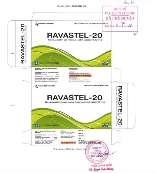 Thuốc Ravastel-20 điều trị cho người tăng cholesterol huyết nguyên phát (type IIa, bao gồm cả tăng cholesterol huyết gia đình dị hợp tử), rối loạn lipid hỗn hợp (type IIb), tăng cholesterol huyết gia đình đồng hợp tử ở người lớn và trẻ em trên 6 tuổi, phòng ngừa biến cố tim mạch hình 2Thuốc Ravastel-20 điều trị cho người tăng cholesterol huyết nguyên phát (type IIa, bao gồm cả tăng cholesterol huyết gia đình dị hợp tử), rối loạn lipid hỗn hợp (type IIb), tăng cholesterol huyết gia đình đồng hợp tử ở người lớn và trẻ em trên 6 tuổi, phòng ngừa biến cố tim mạch hình 4