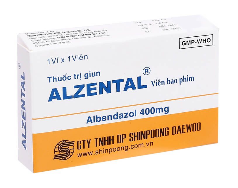 Thuốc Alzental 400mg điều trị nhiễm một hoặc nhiều loại ký sinh trùng đường ruột như giun đũa, giun kim, giun móc, giun mỏ, giun tóc, giun lươn và diệt ấu trùng dưới da hình 2