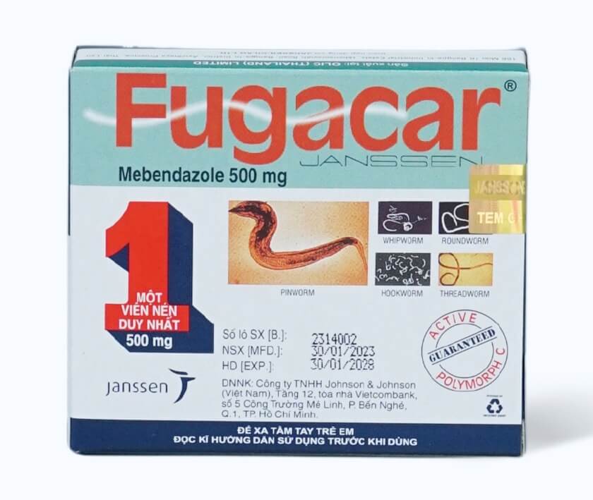 Thuốc tẩy giun Fugacar 500mg là thuốc gì, kê đơn hay không kê đơn? Có mấy loại? Có tốt không? Có hiệu quả không? Có trị sán chó không? Thật giả? Cách uống, liều dùng? Có hiệu quả không? Thành phần, uống nhiều có hại không? Có dùng được cho bà bầu không? Giá bao nhiêu? Uống trước hay sau ăn? hình 13