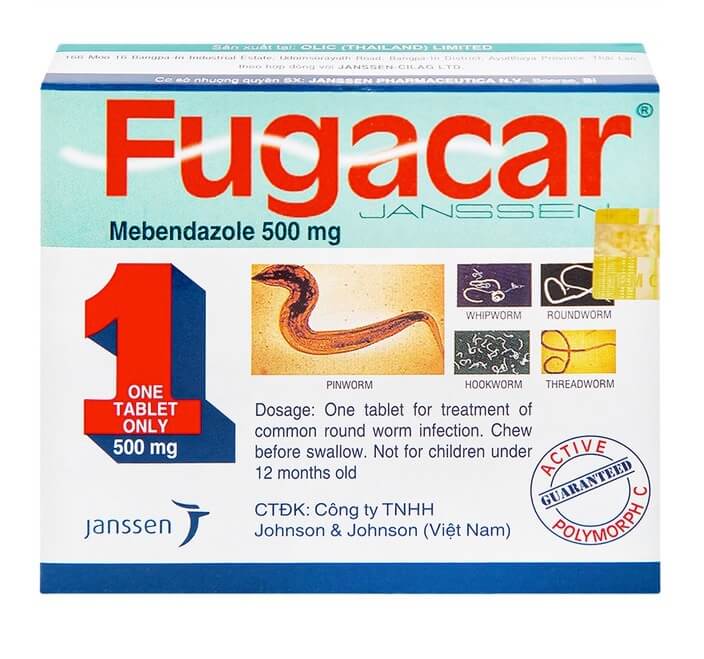 Thuốc tẩy giun Fugacar 500mg là thuốc gì, kê đơn hay không kê đơn? Có mấy loại? Có tốt không? Có hiệu quả không? Có trị sán chó không? Thật giả? Cách sử dụng? Có hiệu quả không? Thành phần, uống nhiều có hại không? hình 5