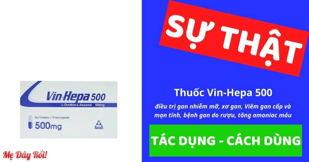 Thuốc Vin - Hepa có thành phần chính là l - ornithin - l - aspartat được chỉ định trong điều trị các bệnh lý ở gan, điều trị gan nhiễm mỡ, xơ gan, Viêm gan cấp và mạn tính, bệnh gan do rượu, tăng amoniac máu