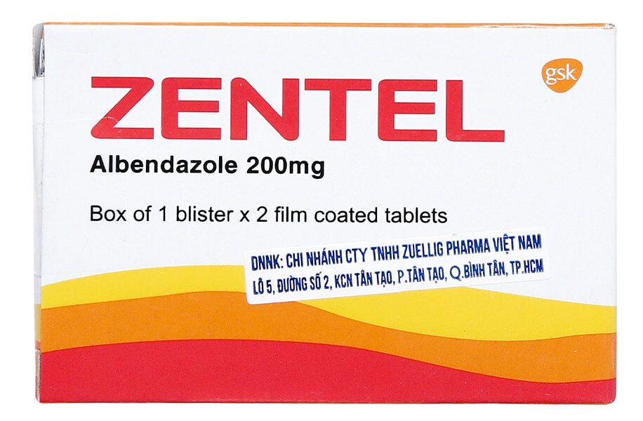 Thuốc Zentel 200mg chứa hoạt chất chính là Albendazole với hàm lượng 200mg/viên, giúp điều trị các loại giun đường ruột và mô nhạy cảm như Giun kim, giun lươn, giun đũa, giun tóc, ấu trùng di chuyển dưới da hình 5