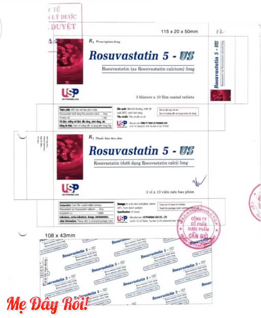 Thuốc Rosuvastatin 5-US hình 3