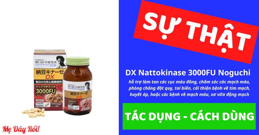 Viên uống DX Nattokinase 3000FU Noguchi Nhật Bản