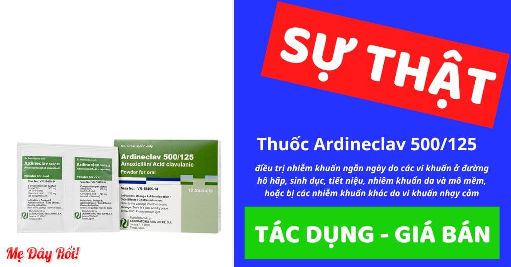 Thuốc Ardineclav 500/125 dạng bột