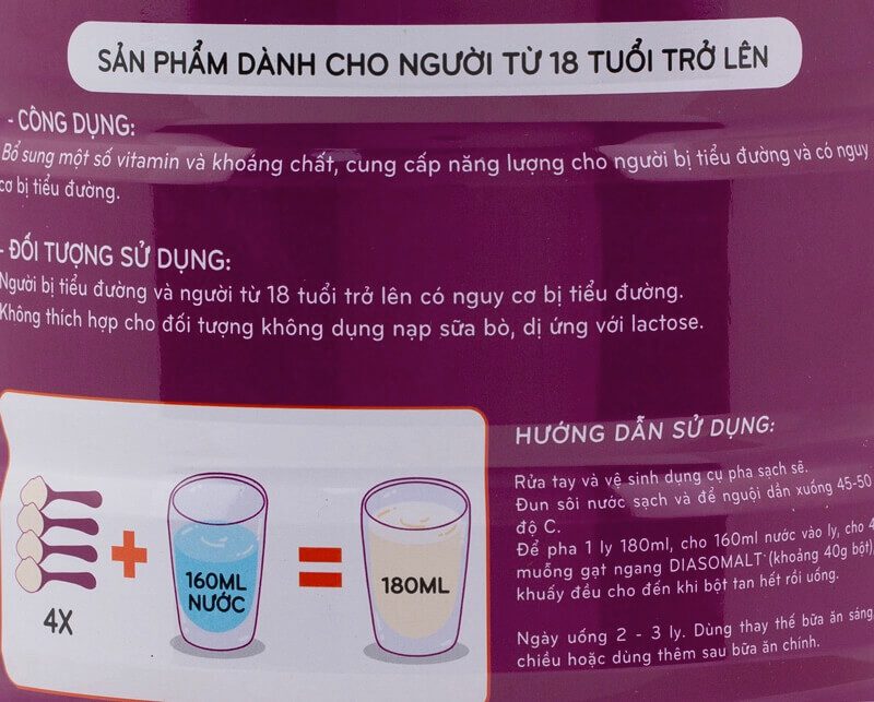 Sữa tiểu đường Diasomalt hình 4