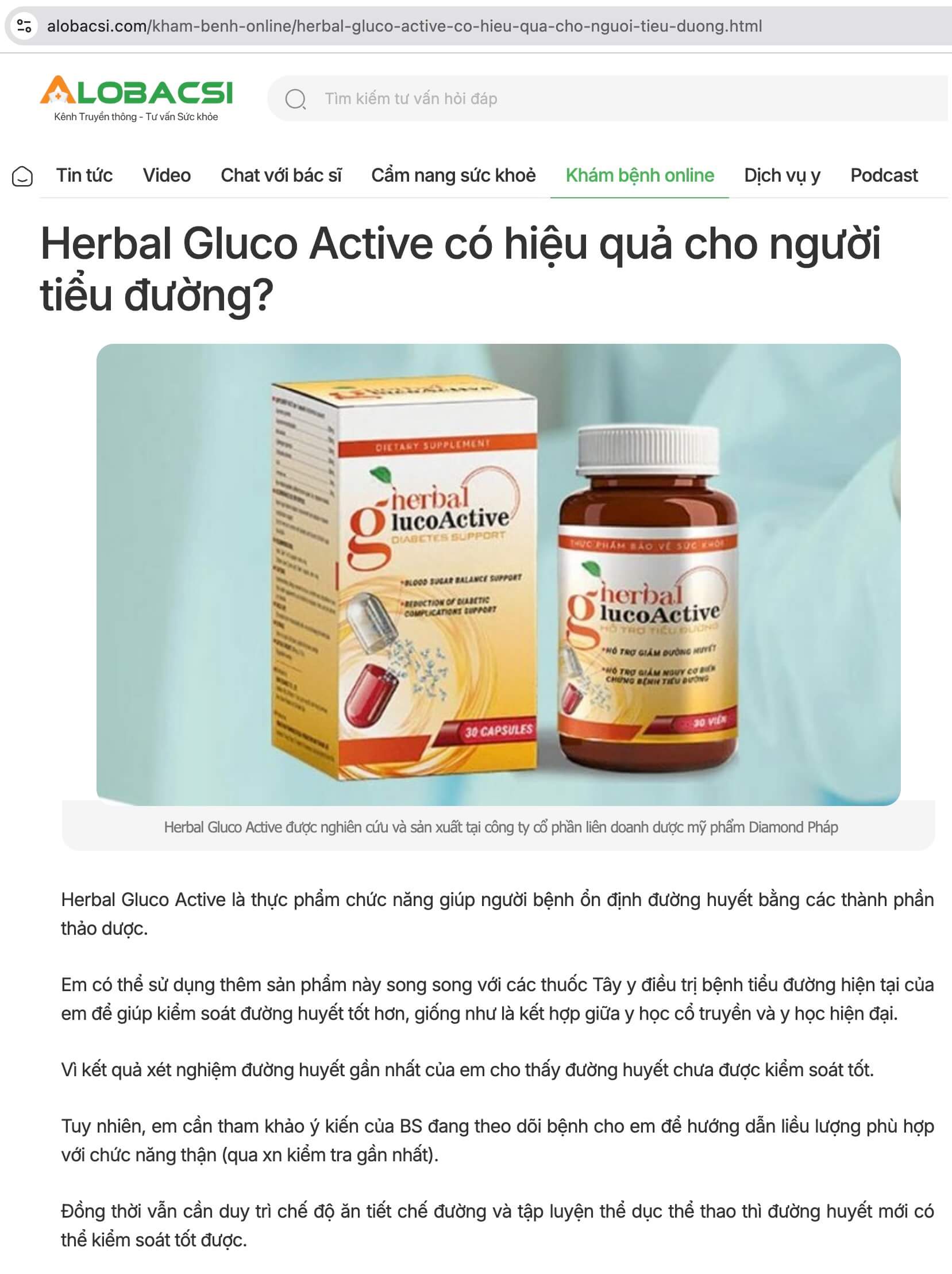 Thuốc glucoactive