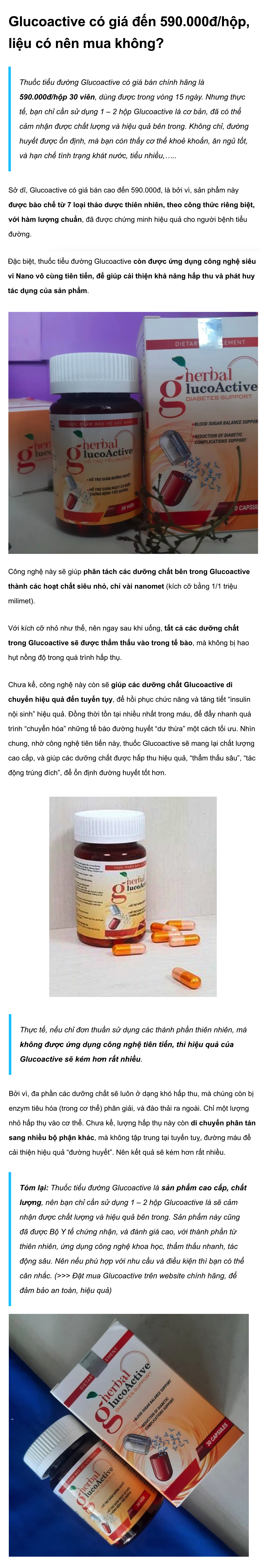 Thuốc tiểu đường glucoactive