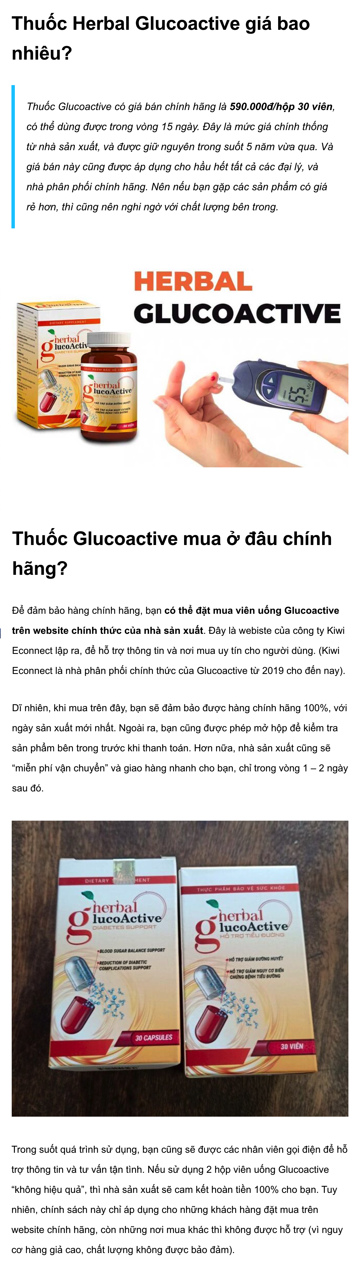 Herbal glucoactive giá bao nhiêu