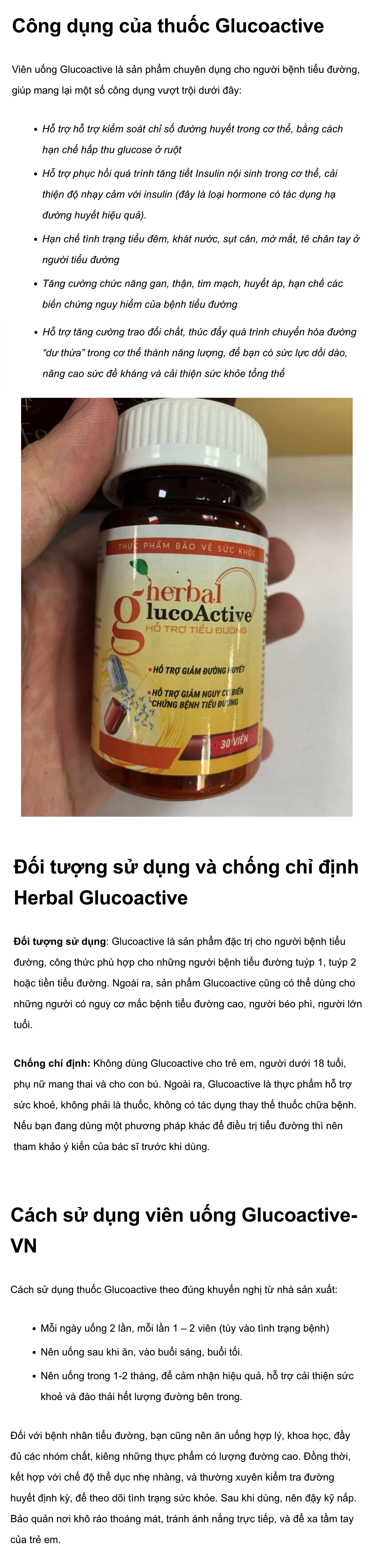 Công dụng của thuốc glucoactive